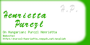 henrietta purczl business card